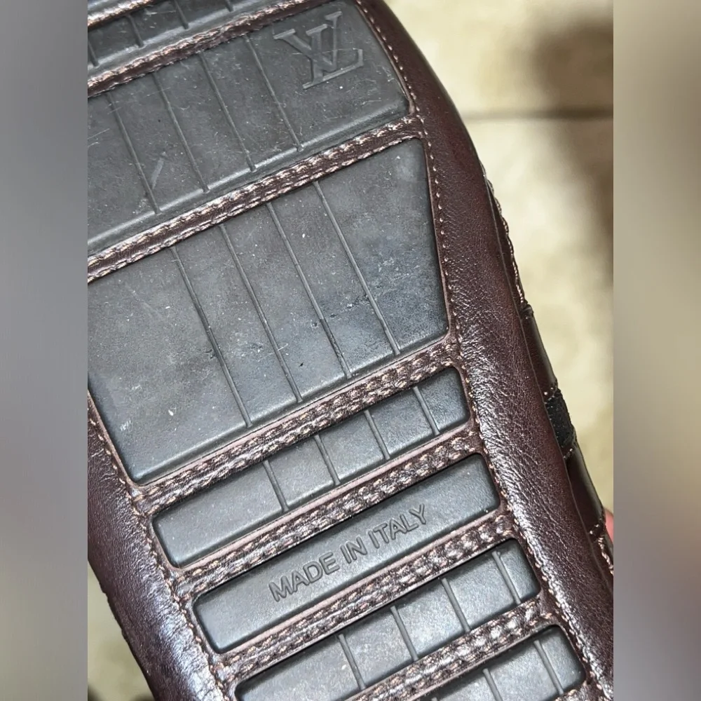Louis Vuitton Men’s Dark Brown Leather Lace-Up Oxfords
